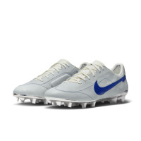 Nike Tiempo Legend Elite 9 Made in Italy Gras Voetbalschoenen (FG) Wit Blauw Zilver