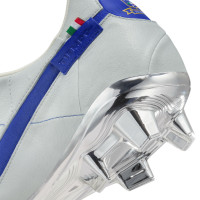 Nike Tiempo Legend Elite 9 Made in Italy Gras Voetbalschoenen (FG) Wit Blauw Zilver