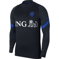 Nike Nederland Dry Strike Trainingspak 2020-2022 Zwart Blauw