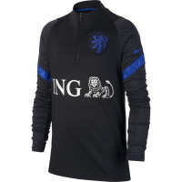 Nike Netherlands Dry Strike Tracksuit 2020-2022 Kids Black Blue