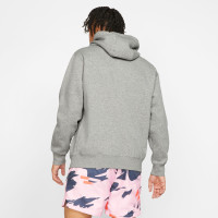 Nike Sportswear Club Hoodie Fleece Grey White