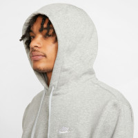 Nike Sportswear Club Hoodie Fleece Grey White