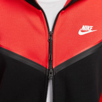 Nike Tech Fleece Full-Zip Tracksuit Coral Red Black White