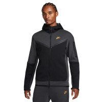 Nike Tech Fleece Full-Zip Tracksuit Dark Grey Black Gold