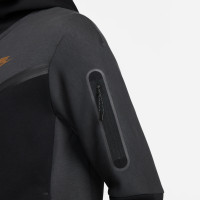 Nike Tech Fleece Full-Zip Tracksuit Dark Grey Black Gold