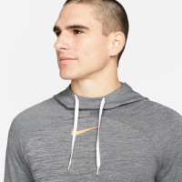 Nike Dri-Fit Academy Hoodie Grijs Wit Oranje