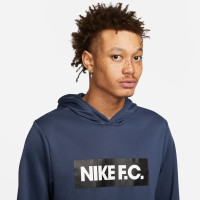 Nike F.C. Libero Hoodie Donkerblauw Wit Zwart