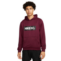 Nike F.C. Libero Hoodie Bordeauxrood Wit Zwart