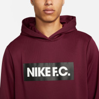 Nike F.C. Libero Hoodie Bordeauxrood Wit Zwart