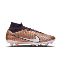 Nike Zoom Mercurial Superfly 9 Elite Iron-Nop Football Shoes (SG) Anti-Clog Bronze Black White