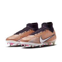 Nike Zoom Mercurial Superfly 9 Elite Iron-Nop Football Shoes (SG) Anti-Clog Bronze Black White