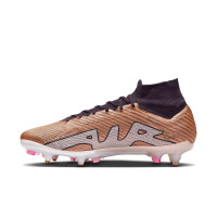 Nike Zoom Mercurial Superfly 9 Elite Iron-Nop Football Shoes (SG) Anti-Clog Bronze Black White
