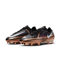 Nike Phantom GT2 Elite Grass Football Shoes (FG) Black Bronze White