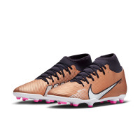 Nike Mercurial Superfly 9 Club Gras / Kunstgras Voetbalschoenen (MG) Brons Zwart Wit