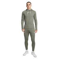 Nike Dri-Fit Academy Hoodie Tracksuit Green Grey White