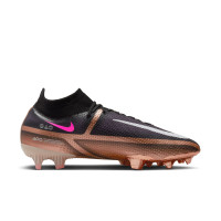 Nike Phantom GT2 Elite Dynamic Fit Gras Voetbalschoenen (FG) Zwart Brons Wit