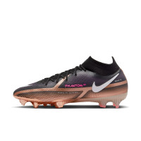 Nike Phantom GT2 Elite Dynamic Fit Gras Voetbalschoenen (FG) Zwart Brons Wit