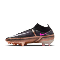 Nike Phantom GT2 Elite Dynamic Fit Gras Voetbalschoenen (FG) Zwart Brons Wit