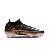 Nike Phantom GT2 Pro Dynamic Fit Gras Voetbalschoenen (FG) Zwart Brons Wit