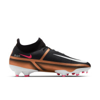 Nike Phantom GT2 Academy Dynamic Fit Grass/Artificial Grass Football Shoes (MG) Black Bronze White