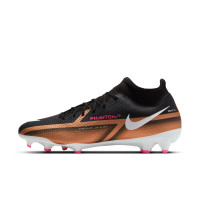 Nike Phantom GT2 Academy Dynamic Fit Grass/Artificial Grass Football Shoes (MG) Black Bronze White