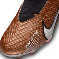 Nike Zoom Mercurial Superfly 9 Pro Gras Voetbalschoenen (FG) Kids Brons Zwart Wit