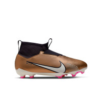 Nike Zoom Mercurial Superfly 9 Academy Grass/Artificial Grass Football Shoes (MG) Kids Bronze Black White