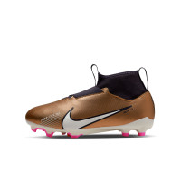 Nike Zoom Mercurial Superfly 9 Academy Grass/Artificial Grass Football Shoes (MG) Kids Bronze Black White