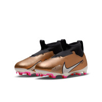 Nike Zoom Mercurial Superfly 9 Academy Grass/Artificial Grass Football Shoes (MG) Kids Bronze Black White