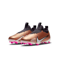 Nike Zoom Mercurial Vapor 15 Academy Grass/Artificial Grass Football Shoes (MG) Kids Bronze Black White