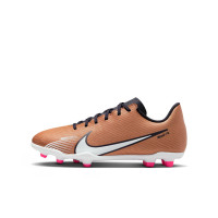 Nike Mercurial Vapor 15 Club Gras / Kunstgras Voetbalschoenen (MG) Kids Brons Zwart Wit