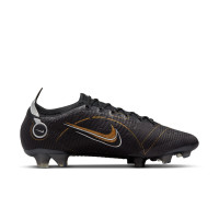 Nike Mercurial 14 Vapor Elite Gras Voetbalschoenen (FG) Zwart Donkergrijs Goud