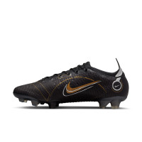 Nike Mercurial 14 Vapor Elite Gras Voetbalschoenen (FG) Zwart Donkergrijs Goud