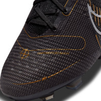 Nike Mercurial 14 Vapor Elite Gras Voetbalschoenen (FG) Zwart Donkergrijs Goud