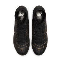 Nike Mercurial Superfly 8 Academy Grass/Artificial Grass Football Shoes (MG) Black Dark Grey Gold - KNVBshop.nl