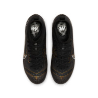 Nike Mercurial Superfly 8 Pro Natural Turf Football Shoes (FG) Kids Black Grey Dark Gold