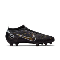 Nike Mercurial Vapor 14 Pro Gras Voetbalschoenen (FG) Zwart Donkergrijs Goud - KNVBshop.nl