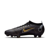 Nike Mercurial Vapor 14 Pro Gras Voetbalschoenen (FG) Zwart Donkergrijs Goud - KNVBshop.nl