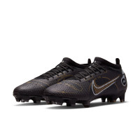 Nike Mercurial Vapor 14 Pro Gras Voetbalschoenen (FG) Zwart Donkergrijs Goud - KNVBshop.nl