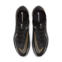 Nike Phantom GT Elite 2 DF Gras Voetbalschoenen (FG) Zwart Donkergrijs Goud