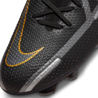 Nike Phantom GT Elite 2 DF Gras Voetbalschoenen (FG) Zwart Donkergrijs Goud