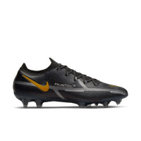 Nike Phantom GT Elite 2 Gras Voetbalschoenen (FG) Zwart Donkergrijs Goud