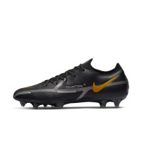 Nike Phantom GT Elite 2 Gras Voetbalschoenen (FG) Zwart Donkergrijs Goud