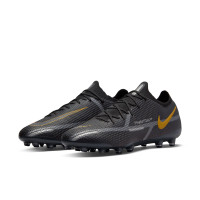 Nike Phantom GT Elite 2 Gras Voetbalschoenen (FG) Zwart Donkergrijs Goud