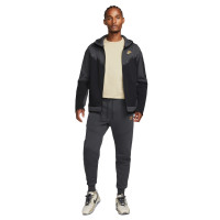 Nike Tech Fleece Full-Zip Tracksuit Dark Grey Black Gold