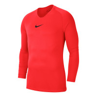 Nike Dri-Fit Park Ondershirt Lange Mouwen Felrood Zwart