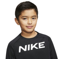 Nike Ondershirt Pro Lange Mouwen Kids Zwart Wit
