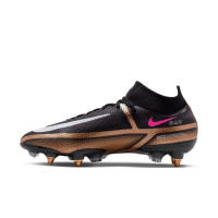 Nike Phantom Elite GT2 Dynamic Fit Iron Stud Football Shoes (SG) Pro Anti-Clog Black Bronze White