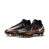 Nike Phantom Elite GT2 Dynamic Fit IJzeren-Nop Voetbalschoenen (SG) Pro Anti-Clog Zwart Brons Wit