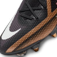 Nike Phantom Elite GT2 Dynamic Fit IJzeren-Nop Voetbalschoenen (SG) Pro Anti-Clog Zwart Brons Wit